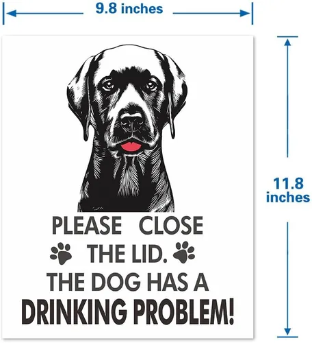 Vista 5 de Funny Labrador Retriever - Adhesivo para tapa de inodoro, diseño de perro