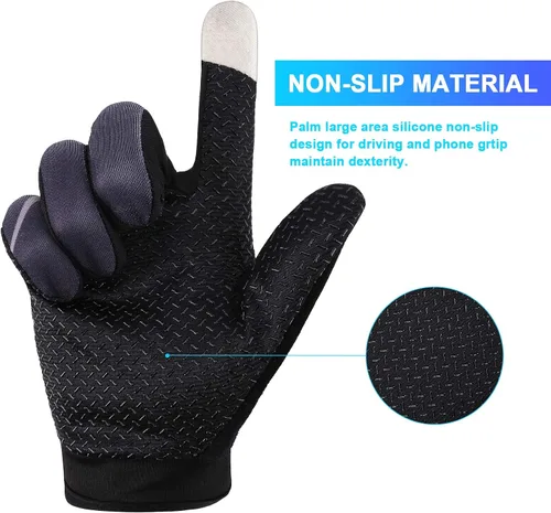 Vista 5 de Accmor Guantes para Pantalla Táctil para Ciclismo - Tamaño Grande para Niños, Deporte para Hombres, Mujeres, Adolescentes, Pesca, Respirables