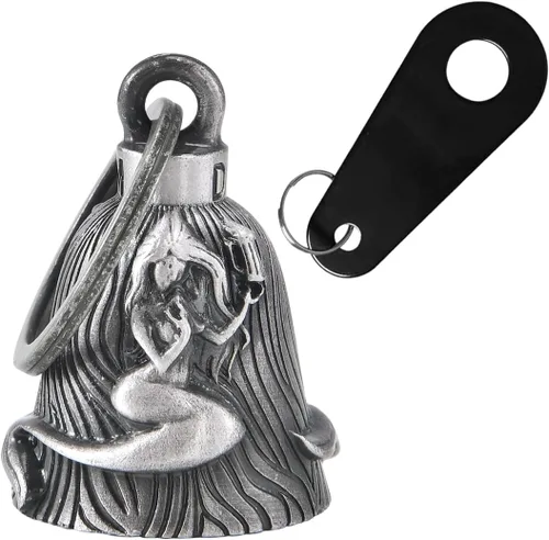 Vista 11 de Campana de motocicleta con colgador para motociclista, campanas de motociclista de buena suerte y accesorios de motocicleta, campana de la suerte
