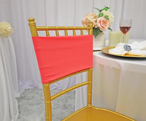Vista 32 de (10 bandas elásticas de elastano de 7 x 13 pulgadas, de doble capa, lazos elásticos de licra para silla, lazos para bodas, fiestas, banquetes
