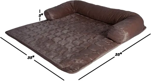 Vista 2 de PETMAKER - Funda de sofá para perros, protector de muebles de mascotas de 35 x 35 pulgadas con cojín de espuma viscoelástica, tela acolchada, capa