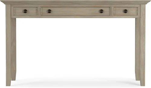 Vista 4 de SIMPLIHOME Amherst - Juego de 2 piezas para oficina en casa, escritorio de madera maciza de 54 pulgadas Distressed Grey