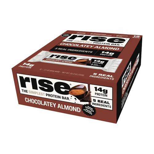 Vista 13 de Rise Barras de proteína de suero para el desayuno con miel de almendra, 18g de proteína, 2.01 oz (paquete de 12)