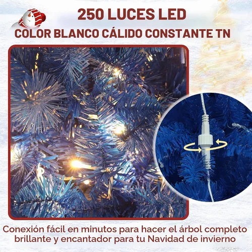 Vista 4 de MUPATER Árbol de Navidad artificial de 6 pies en forma de lápiz, con soporte de metal, luces blancas cálidas, árbol de Navidad delgado preiluminado