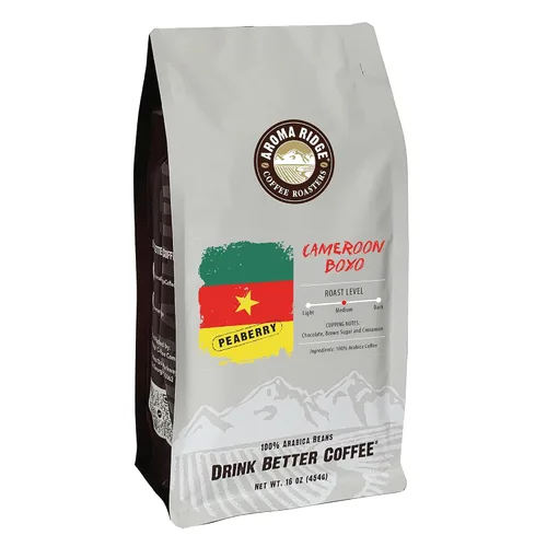 Vista 14 de Aroma Ridge Granos de café de Brasil, café brasileño en grano entero, granos de café recién tostados Peaberry, 16 onzas