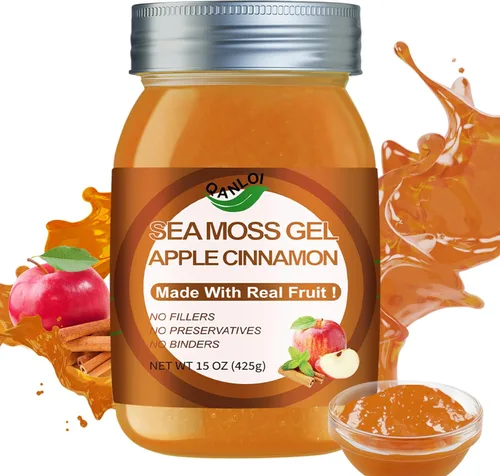 Vista 7 de Seamoss - Gel crudo con musgo marino irlandés, suplemento de musgo marino, apoyo inmunológico, 18.5 onzas de musgo marino avanzado (manzana canela)