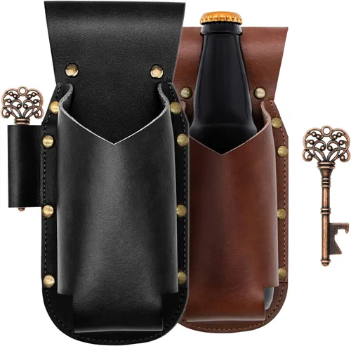 Vista 10 de Funda de cerveza, funda de cerveza para hombres, 2 piezas, abridor de botellas incluido, regalo de cerveza para hombres, fiesta, picnic, playa