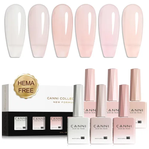 Vista 24 de CANNI - Juego de esmalte de uñas en gel azul de 6 colores 9ML Baby Royal Light Blue – Esmalte de uñas en gel inspirado en el océano Acuario