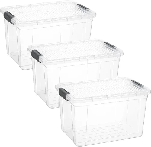 Vista 171 de Superio Mini contenedor de almacenamiento de plástico para crayón, suministros de arte y estuche de costura, organizador pequeño apilable