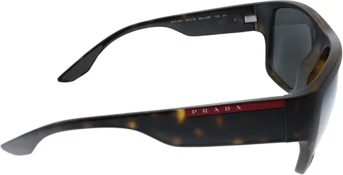 Vista 3 de Prada Linea Rossa PS 08VS 56406F Havana - Gafas de sol rectangulares de plástico, color gris