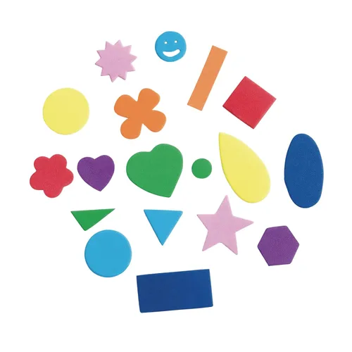 Vista 5 de Colorations Cubo de espuma divertida con formas de material multicolor para artes y manualidades para niños (1/2 libra)