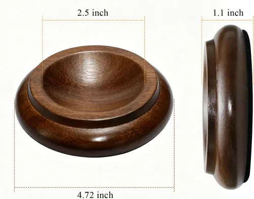 Vista 2 de 4 piezas de tazas de ruedas de piano vertical de madera maciza, tazas de ruedas para muebles, tazas de ruedas con almohadillas de fieltro