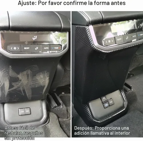 Vista 4 de Para Toyota Highlander 2020-2025 Protector de Salida de Ventilación de Aire para Asiento Trasero de Control Central, Cubierta Deportiva de Fácil