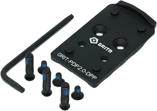 Vista 9 de GRITR Placa óptica para montaje de ópticas en armas de fuego Walther PDP con sistema de placa óptica 2.0 6061-T6 Aluminum - T-10 Torx Screws &