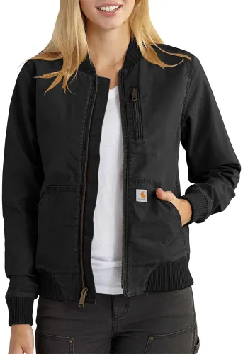 Vista 5 de Carhartt - Chaqueta Crawford estilo aviador para mujer Marrón Carhartt