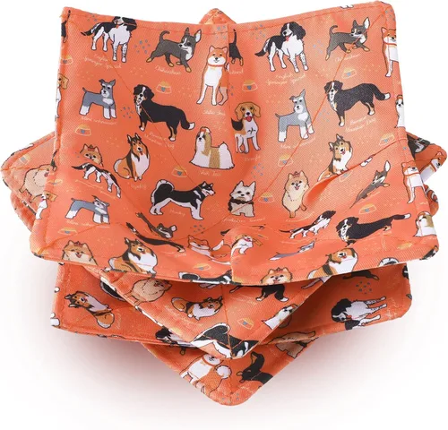 Vista 10 de Cunhill 4 Piezas Soportes Acogedores de Algodón para Tazones de Microondas para Comida Caliente Almohadillas Calientes Agarraderas para Tazones