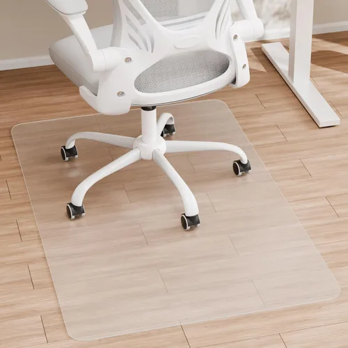 Vista 24 de Tapete para Silla de Oficina para Piso de Madera Dura, 48" x 30" Tapete de Vinilo Transparente para Silla de Escritorio Protector de Piso para Silla