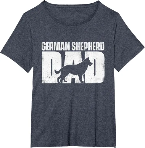 Vista 50 de Camiseta de pastor alemán para el día del padre del dueño de perros caninos, Negro