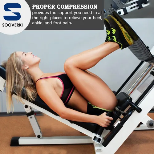 Vista 2 de 358 pares de calcetines de compresión de cobre para tobillo para mujeres y hombres soporte de arco para fascitis plantar mejor para atletismo