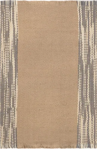 Vista 3 de nuLOOM Jada - Alfombra casual de yute con borlas, 5 x 8 pies, natural