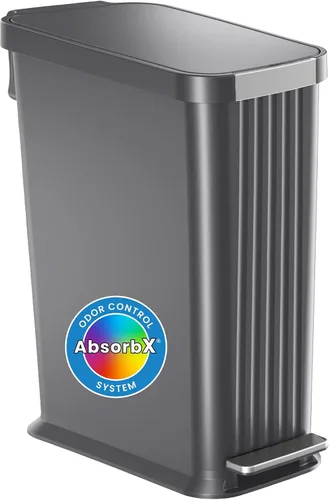 Vista 15 de iTouchless SoftStep - Bote de basura de acero inoxidable, 13.2 galones, sistema de filtro de olores, pedal y tapa con cierre silencioso y fino