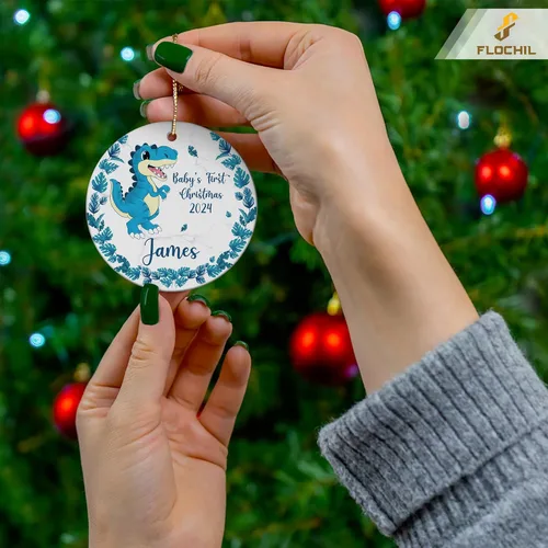 Vista 3 de FLOCHIL Adorno personalizado para la primera Navidad del bebé 2023, adorno de la primera Navidad de los bebés 2023, regalo para niños, bebés