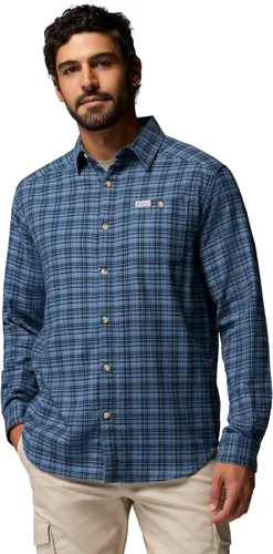 Vista 47 de Columbia Men's Cornell Woods Flannel Long Sleeve Shirt Negro