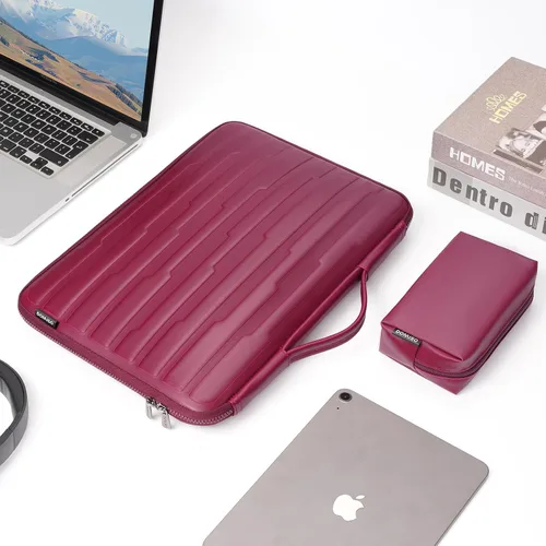 Vista 2 de DOMISO Fundas de 17.3 pulgadas adaptadas para computadoras, resistente al agua, a prueba de golpes, con asa y bolsa de accesorios, compatible