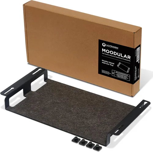 Vista 17 de ULTRARM Moodular - Soporte de Monitor de Madera de 45.6" (116cm) Organizador de Escritorio Grande con Rieles Deslizantes de Metal para Cajón