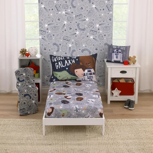 Vista 21 de Warner Brothers Batman The Caped Crusader - Juego de sábanas de 2 piezas para niños pequeños, sábana bajera ajustable y funda de almohada reversible
