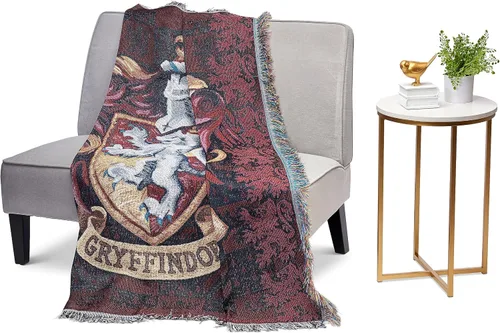 Vista 8 de Northwest Manta Tapiz Tejida de Harry Potter, Decoración del Hogar de Diseñador, Moderno, Regalo Único, 48" x 60", Escudo de Gryffindor Escudo
