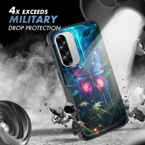 Vista 220 de Funda para Galaxy A14 5G, resistente de doble capa híbrida de policarbonato duro, goma suave, a prueba de golpes, funda protectora resistente
