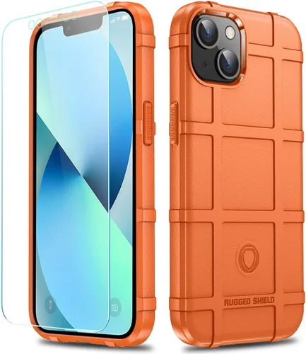 Vista 29 de Funda para iPhone 13, Rugged Shield 8 pies a prueba de caídas TPU Armadura gruesa Funda protectora táctica compatible con iPhone 13 (6.1 pulgadas)