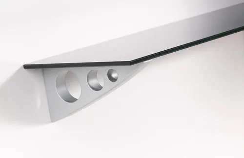 Vista 5 de LTL Home Products Kit de estante de pared de vidrio rompecabezas, 7" x 24", azul puente