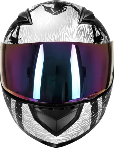 Vista 5 de JAGASOL DOT Cascos Ligeros de Motocicleta de Cara Completa para Bicicleta de Calle con Visera Extra Tintada para Adultos Hombres y Mujeres, Aprobado