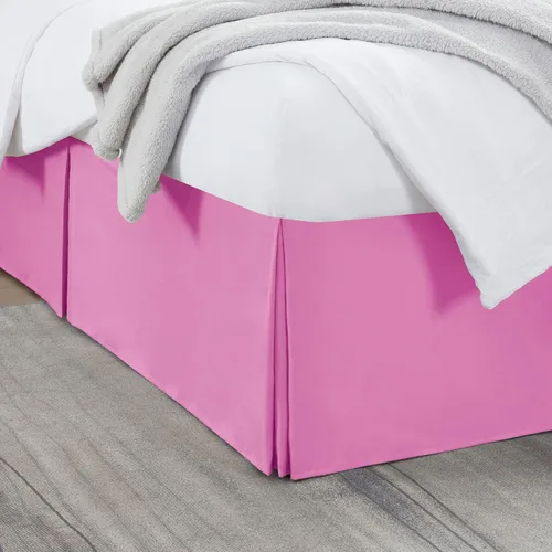 Vista 26 de Nestl Falda de cama individual blanca – Falda de cama de tamaño individual de 14 pulgadas de caída – Faldas de cama de microfibra cepillada – Falda