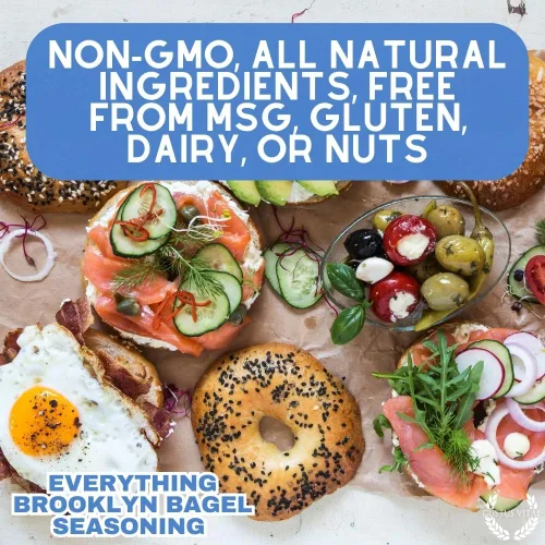Vista 8 de Everything Bagel Seasoning Mezcla de especias gourmet Condimento artesanal Sin OMG, fabricado en Estados Unidos 1.9 oz Todo natural Lote