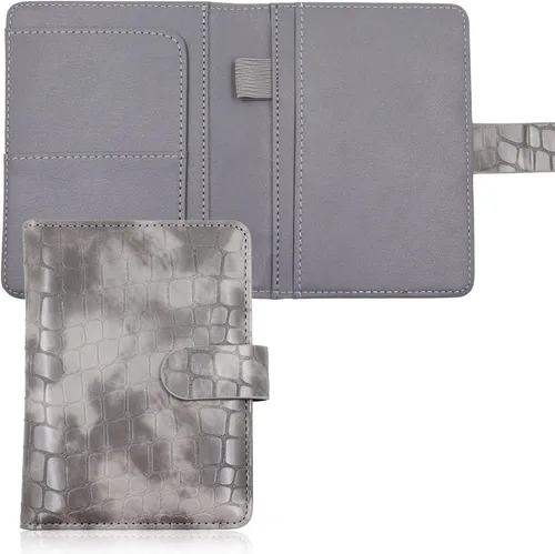 Vista 24 de Melsbrinna Funda de cuero prémium para pasaporte, impermeable, con bloqueo RFID, cartera de viaje con soporte para bolígrafo, bonito libro