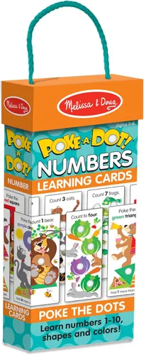 Vista 6 de Melissa & Doug Poke-a-Dot! Tarjetas de Aprendizaje Jumbo de Números, Formas y Colores, 13 Tarjetas Interactivas de Flash de Doble Cara, Actividades