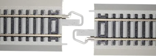Vista 2 de Bachmann Trenes E-Z TRACK REVERSING 18" RADIUS CURVED (4/tarjeta) - Riel de plata de níquel con plataforma gris - Escala HO