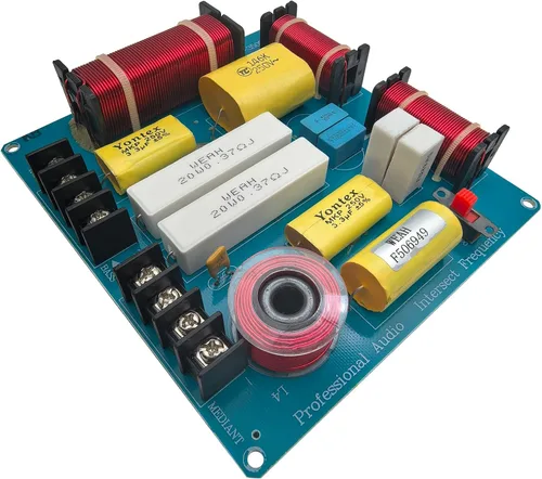 Vista 8 de HiQltyla Altavoz cruzado de 3 vías, WEAH-3505A 300W Crossover pasivo ajustable para audio doméstico de automóvil 4 a 8 ohmios Bass Mediant Tweeter