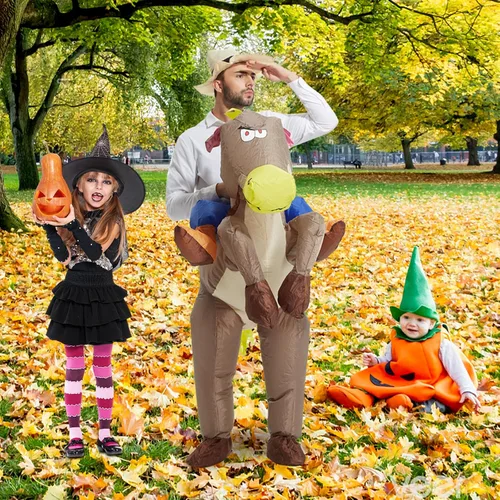 Vista 5 de TOLOCO Disfraz inflable de dinosaurio - Disfraz inflable de Halloween