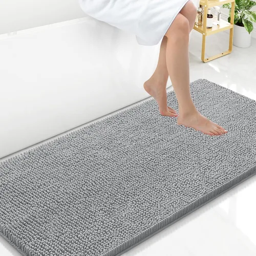 Vista 153 de Arotive Alfombras de baño de felpilla extrasuaves y absorbentes, de 24 x 16 pulgadas, lavables a máquina, parte trasera de goma antideslizante