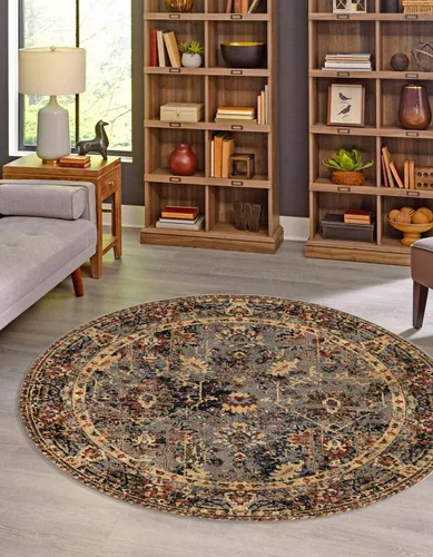 Vista 17 de Unique Loom Saturn Collection - Alfombra rectangular de iones (2 pies 2 pulgadas x 3 pies 1 pulgada, color beige crema/negro)