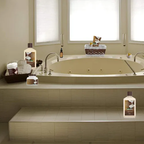 Vista 7 de Canasta de regalo de baño y cuerpo para mujeres y hombres, juego de 9 piezas de vainilla y coco, para spa en casa, incluye lociones fragantes