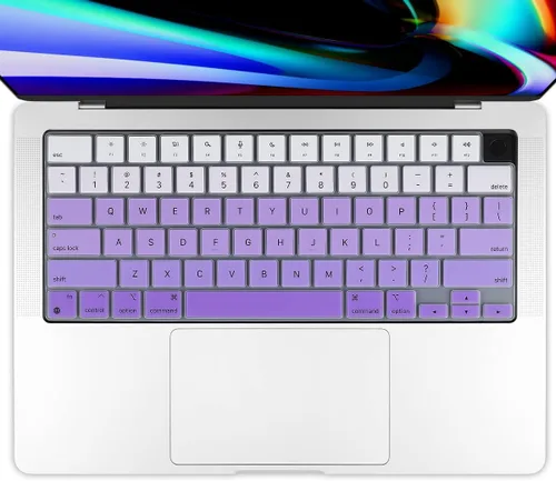 Vista 9 de Batianda Funda de teclado de color degradado prémium para MacBook Pro de 14 pulgadas Pro de 16 pulgadas 2024 2023 M4 M3 M2 M1 Pro/Max Chip y MacBook