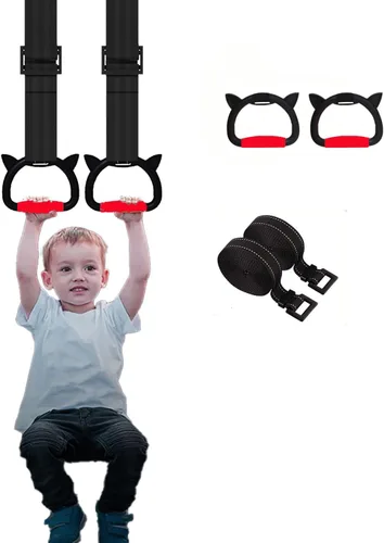 Vista 7 de Nuevos anillos de gimnasia profesionales, tanto para adultos como para niños, soporta 550 libras, equipo de fitness en casa, barra de dominadas
