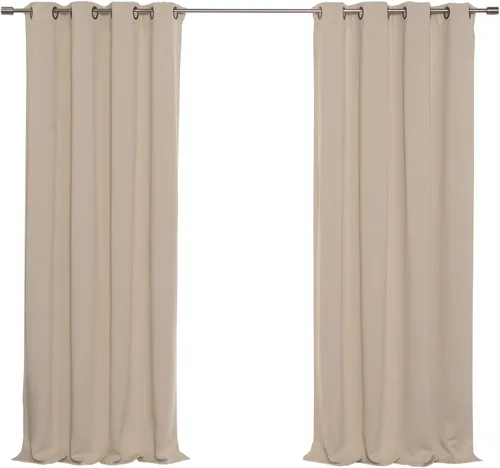 Vista 6 de Best Home Fashion Cortinas opacas aisladas térmicamente - Parte superior del ojal de bronce antiguo - 52" de ancho x 84" Largo - (Juego de 2 Paneles)
