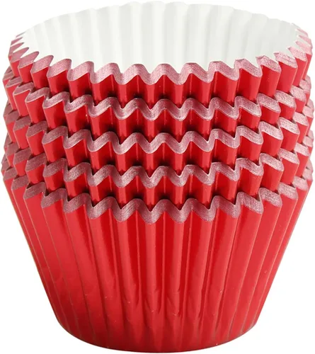 Vista 11 de Forros para cupcakes de papel de aluminio negro, 100 tazas de papel metálico para hornear para fiestas de cumpleaños, bodas o baby showers