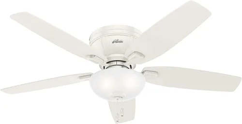 Vista 13 de Hunter Fan Company 53380 Kenbridge Ventilador de techo con luz, grande, acabado de níquel cepillado de 52 pulgadas